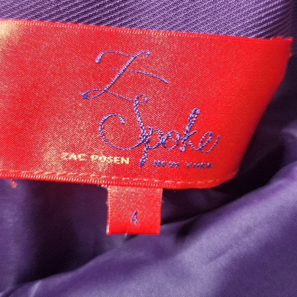 Z Spoke Zac Posen Purple Sheath Dress - Picture 4 of 5